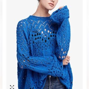 Free People Traveling Lace Sweater